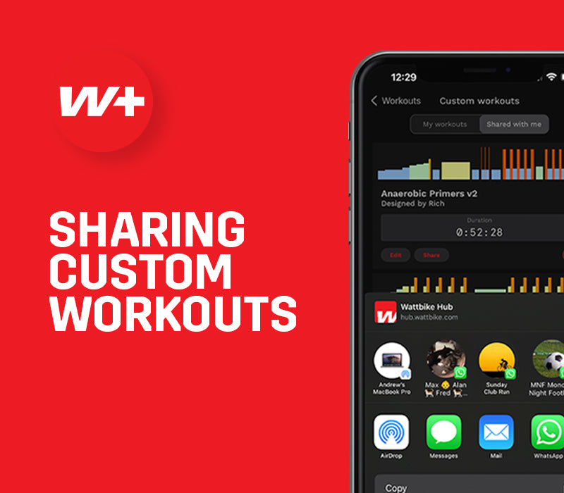 How to share Wattbike Hub+ custom workouts