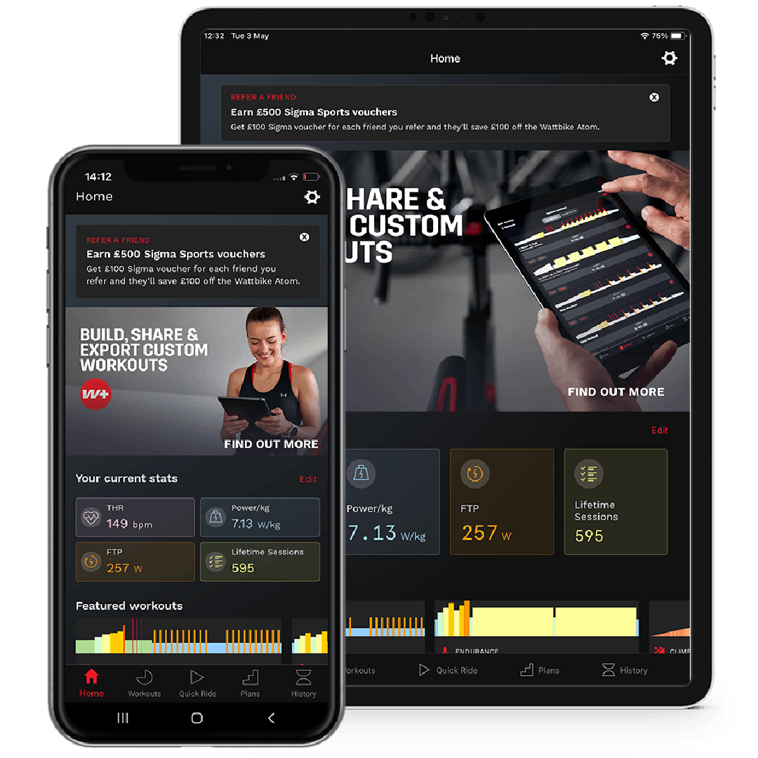 Wattbike atom hot sale app