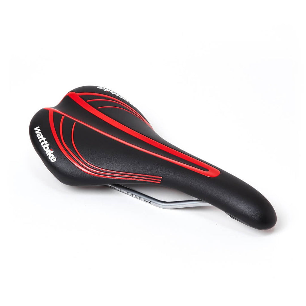 Red store bicycle saddle